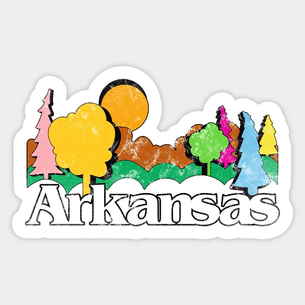 Arkansas Vintage View Sticker by rt-shirts
